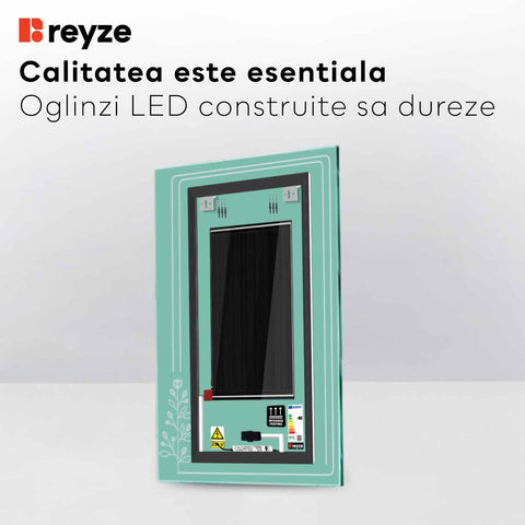 Oglinda LED Verticala, Touch LED, Dimare, Dezaburire, LED 3000K Cald - Gama Good Vibes Model 3