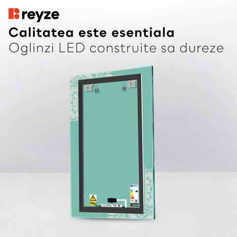 Oglinda LED Verticala, Touch LED, Dimare, LED 4000K Neutru - Gama Good Vibes Model 4
