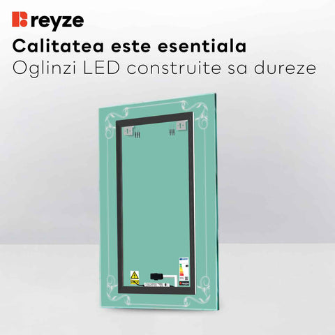 Oglinda LED Verticala, Touch LED, Dimare, LED 6000K Rece - Gama Good Vibes Model 5