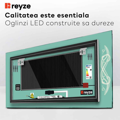 Oglinda LED Orizontala, Touch LED, Dimare, Dezaburire, LED 6000K Rece - Gama Good Vibes Model 6