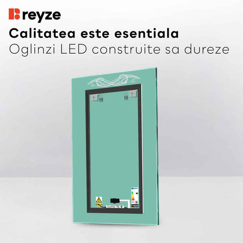 Oglinda LED Verticala, Touch LED, Dimare, LED 4000K Neutru - Gama Good Vibes Model 6