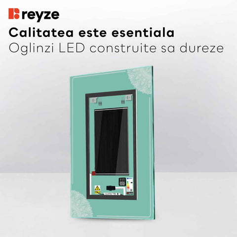 Oglinda LED Verticala, Touch LED, Dimare, Dezaburire, LED 6000K Rece - Gama Good Vibes Model 7