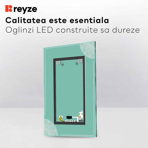 Oglinda LED Verticala, Touch LED, Dimare, LED 4000K Neutru - Gama Good Vibes Model 7