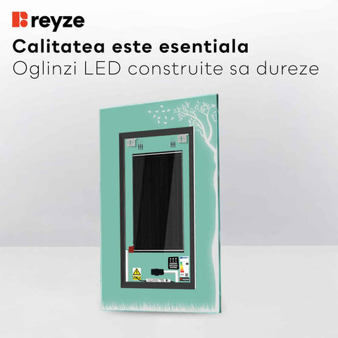 Oglinda LED Verticala, Touch LED, Dimare, Dezaburire, LED 4000K Neutru - Gama Good Vibes Model 8