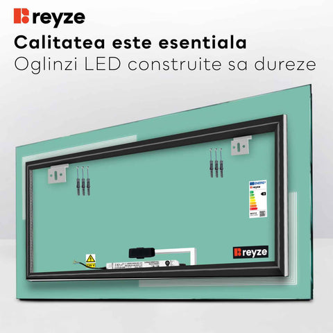 Oglinda LED Orizontala, Touch LED, Dimare, LED 4000K Neutru - Gama Minimal Model 2