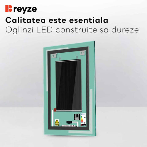 Oglinda LED Verticala, Touch LED, Dimare, Dezaburire, LED 3000K Cald - Gama Minimal Model 2