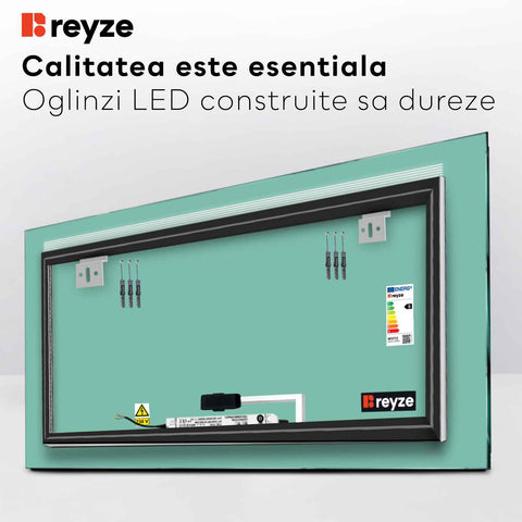 Oglinda LED Orizontala, Touch LED, Dimare, LED 4000K Neutru - Gama Minimal Model 5