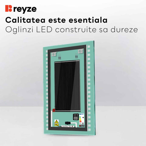 Oglinda LED Verticala, Touch LED, Dimare, Dezaburire, LED 3000K Cald - Gama Minimal Model 6