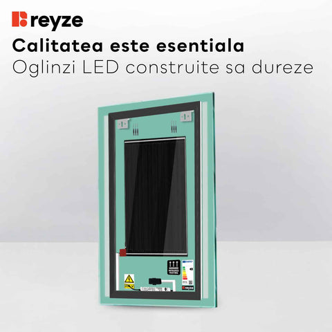 Oglinda LED Verticala, Touch LED, Dimare, Dezaburire, LED 3000K Cald - Gama Minimal Model 7
