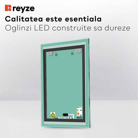 Oglinda LED Verticala, Touch LED, Dimare, LED 6000K Rece - Gama Minimal Model 8