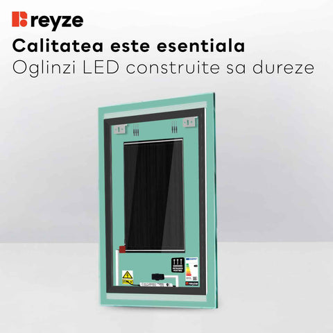Oglinda LED Verticala, Touch LED, Dimare, Dezaburire, LED 3000K Cald - Gama Minimal Model 8