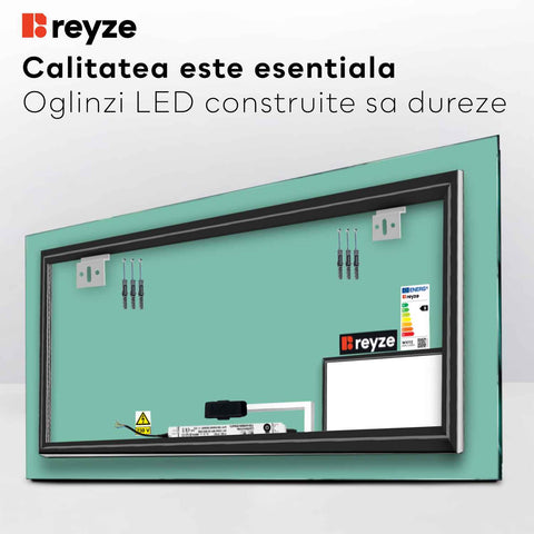 Oglinda LED Orizontala, Touch LED, Dimare, LED 6000K Rece - Gama Motivated Model 1