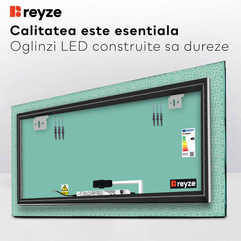 Oglinda LED Orizontala, Touch LED, Dimare, LED 4000K Neutru - Gama Official Model 1