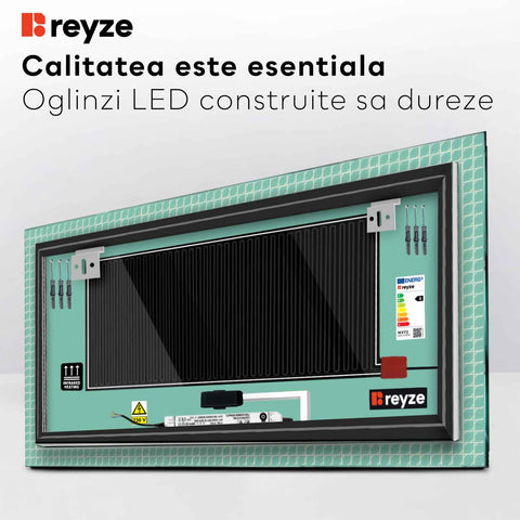 Oglinda LED Orizontala, Touch LED, Dimare, Dezaburire, LED 4000K Neutru - Gama Official Model 3