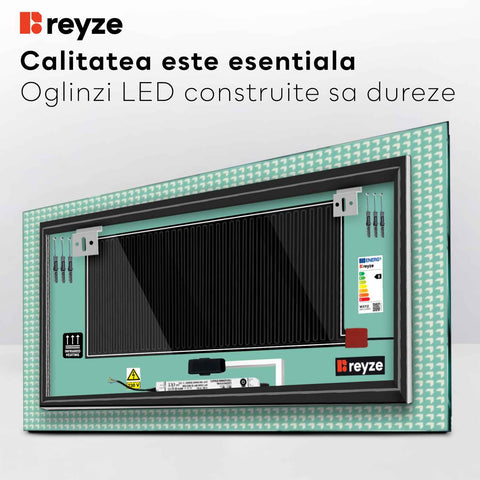 Oglinda LED Orizontala, Touch LED, Dimare, Dezaburire, LED 6000K Rece - Gama Official Model 6
