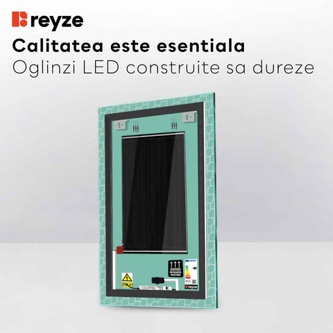 Oglinda LED Verticala, Touch LED, Dimare, Dezaburire, LED 6000K Rece - Gama Official Model 7