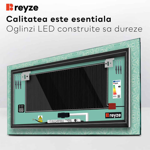 Oglinda LED Orizontala, Touch LED, Dimare, Dezaburire, LED 3000K Cald - Gama Official Model 8