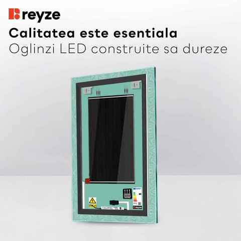 Oglinda LED Verticala, Touch LED, Dimare, Dezaburire, LED Reglabil 3000K-6000K - Gama Official Model 8