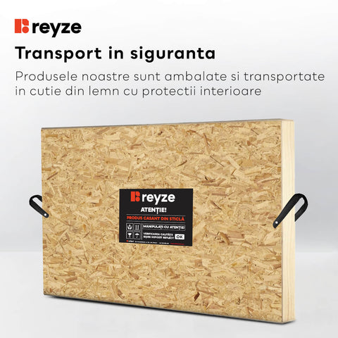 Oglinda LED orizontala cu lumina LED calda Gama Simetria Model 5 cu butoane touch si dezaburire - Reyze