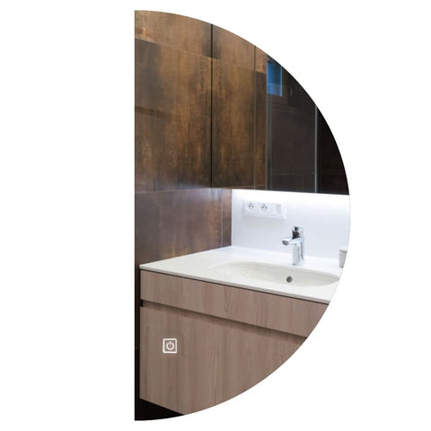 Oglinda LED Semiluna 80x160 cm cu buton touch lumina Neutra 4000K Reyze Ambient 1