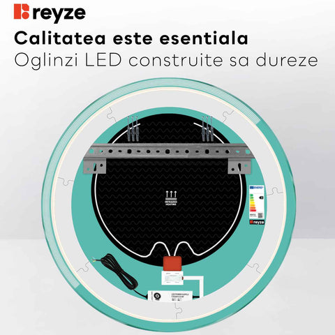 Oglinda LED Rotunda, Touch LED, Dimare, Dezaburire, LED 6000K Rece - Gama Edge Model 5