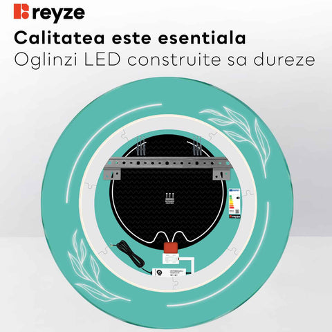 Oglinda LED Rotunda, Touch LED, Dimare, Dezaburire, LED 4000K Neutru - Gama Good Vibes Model 1