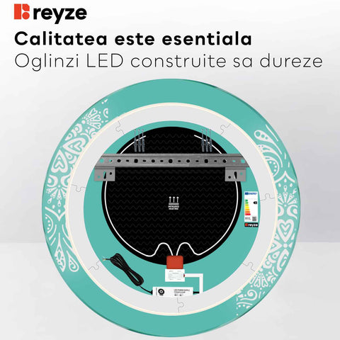 Oglinda LED Rotunda, Touch LED, Dimare, Dezaburire, LED 4000K Neutru - Gama Good Vibes Model 4