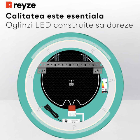 Oglinda LED Rotunda, Touch LED, Dimare, Dezaburire, LED 3000K Cald - Gama Minimal Model 8