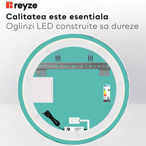 Oglinda LED Rotunda, Touch LED, Dimare, LED 4000K Neutru - Gama Motivated Model 6
