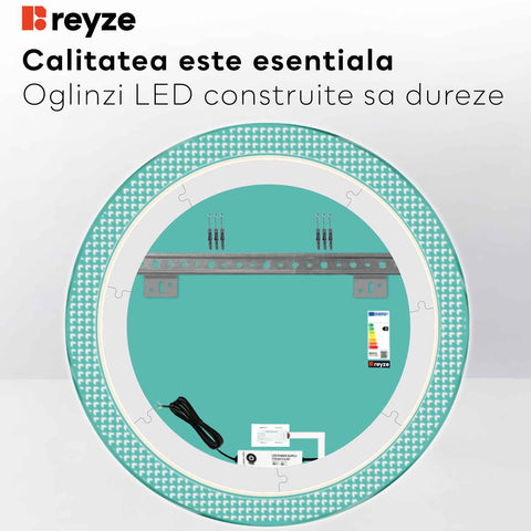 Oglinda LED Rotunda, Touch LED, Dimare, LED 4000K Neutru - Gama Official Model 6