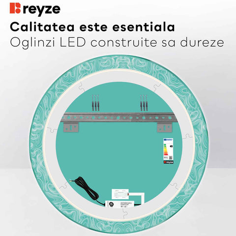 Oglinda LED Rotunda, Touch LED, Dimare, LED 6000K Rece - Gama Official Model 8
