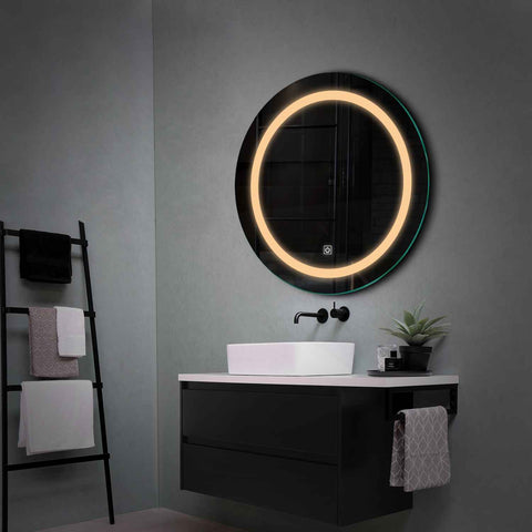 Oglinda LED Rotunda, Touch LED, Dimare, LED 3000K Cald - Gama Salono Model 1