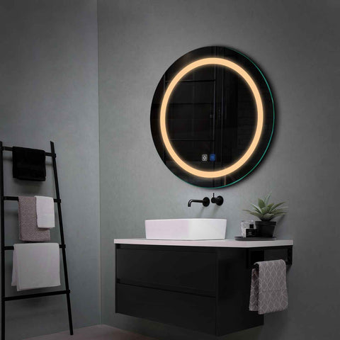 Oglinda LED Rotunda, Touch LED, Dimare, Dezaburire, LED 3000K Cald - Gama Salono Model 1