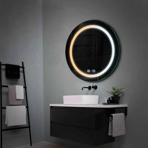 Oglinda LED Rotunda, Touch LED, Dimare, Dezaburire, LED Reglabil 3000K-6000K - Gama Salono Model 1