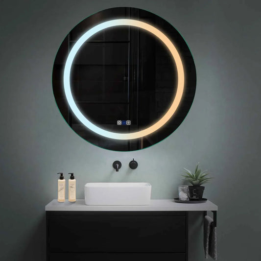 Oglinda LED Rotunda, Touch LED, Dimare, Dezaburire, LED Reglabil 3000K-6000K - Gama Salono Model 1