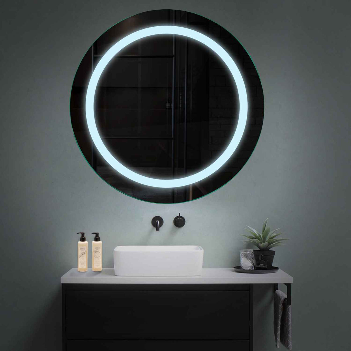 Oglinda LED Rotunda, Fara functii, LED 6000K Rece - Gama Salono Model 1