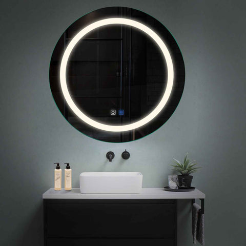 Oglinda LED Rotunda, Touch LED, Dimare, Dezaburire, LED 4000K Neutru - Gama Salono Model 1