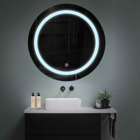 Oglinda LED Rotunda, Touch LED, Dimare, LED 6000K Rece - Gama Salono Model 1