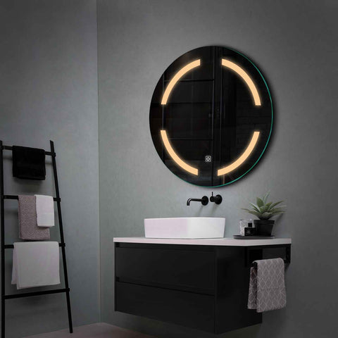 Oglinda LED Rotunda, Touch LED, Dimare, LED 3000K Cald - Gama Salono Model 2
