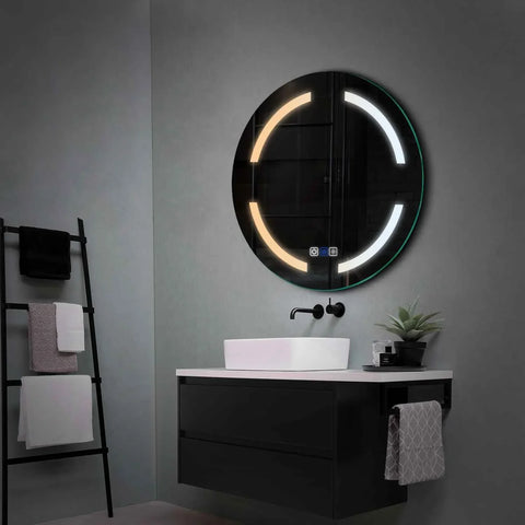 Oglinda LED Rotunda, Touch LED, Dimare, Dezaburire, LED Reglabil 3000K-6000K - Gama Salono Model 2