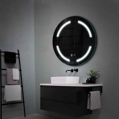 Oglinda LED Rotunda, Touch LED, Dimare, Dezaburire, LED 6000K Rece - Gama Salono Model 2