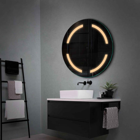 Oglinda LED Rotunda, Fara functii, LED 3000K Cald - Gama Salono Model 2