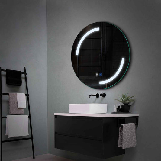 Oglinda LED Rotunda, Touch LED, Dimare, Dezaburire, LED 6000K Rece - Gama Salono Model 3