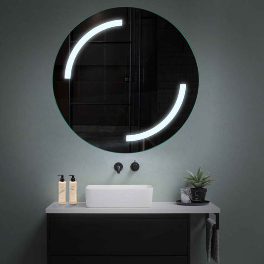 Oglinda LED rotunda cu lumina LED rece Gama Salono Model 3 fara butoane - Reyze