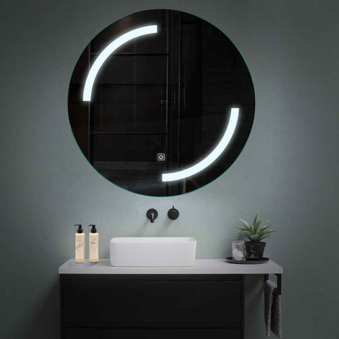 Oglinda LED Rotunda, Touch LED, Dimare, LED 6000K Rece - Gama Salono Model 3