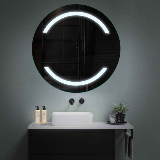 Oglinda LED rotunda cu lumina LED rece Gama Salono Model 4 fara butoane - Reyze