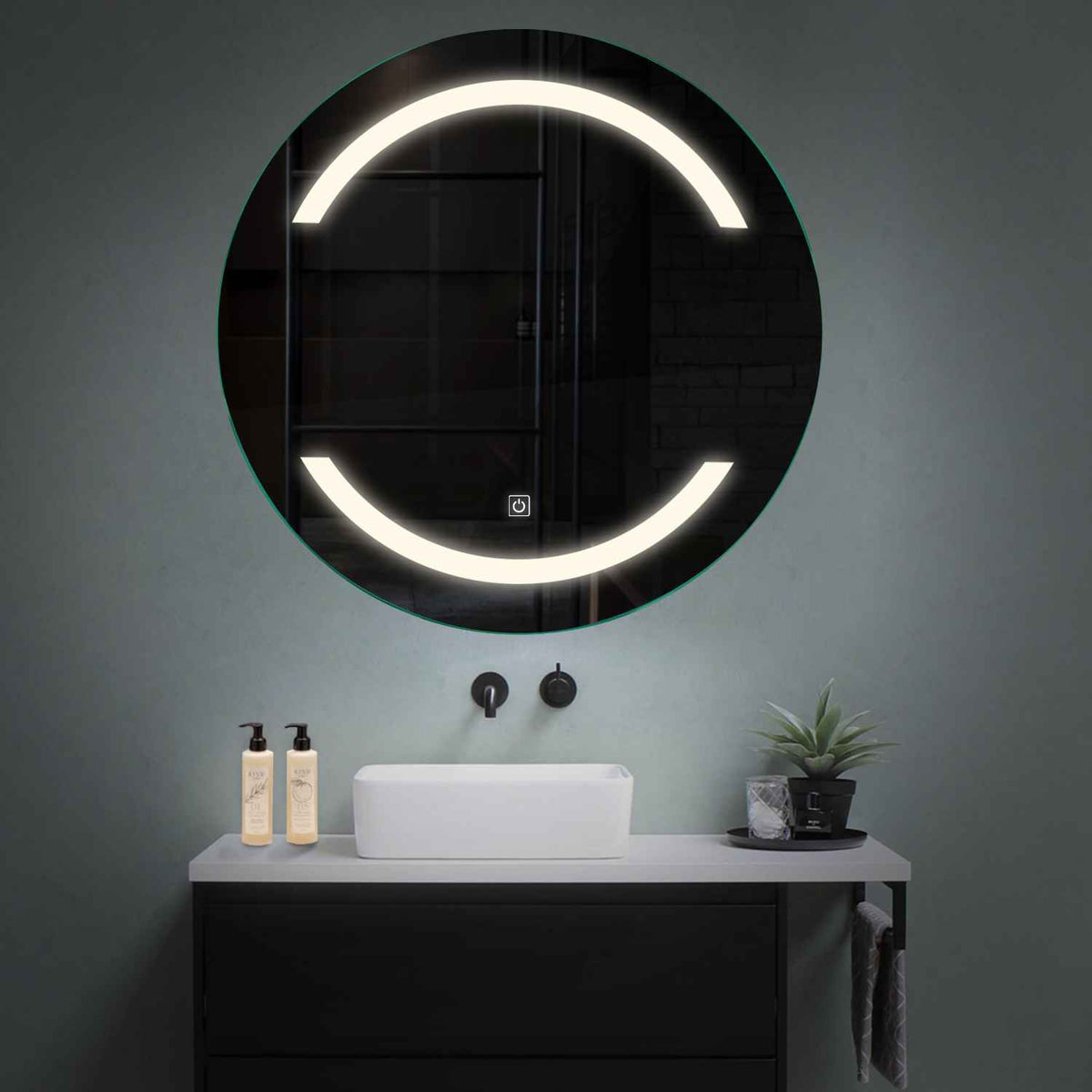 Oglinda LED Rotunda, Touch LED, Dimare, LED 4000K Neutru - Gama Salono Model 4
