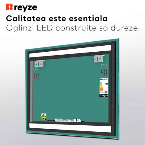 Oglinda LED Patrata, Fara functii, LED 4000K Neutru - Gama Salono Model 4