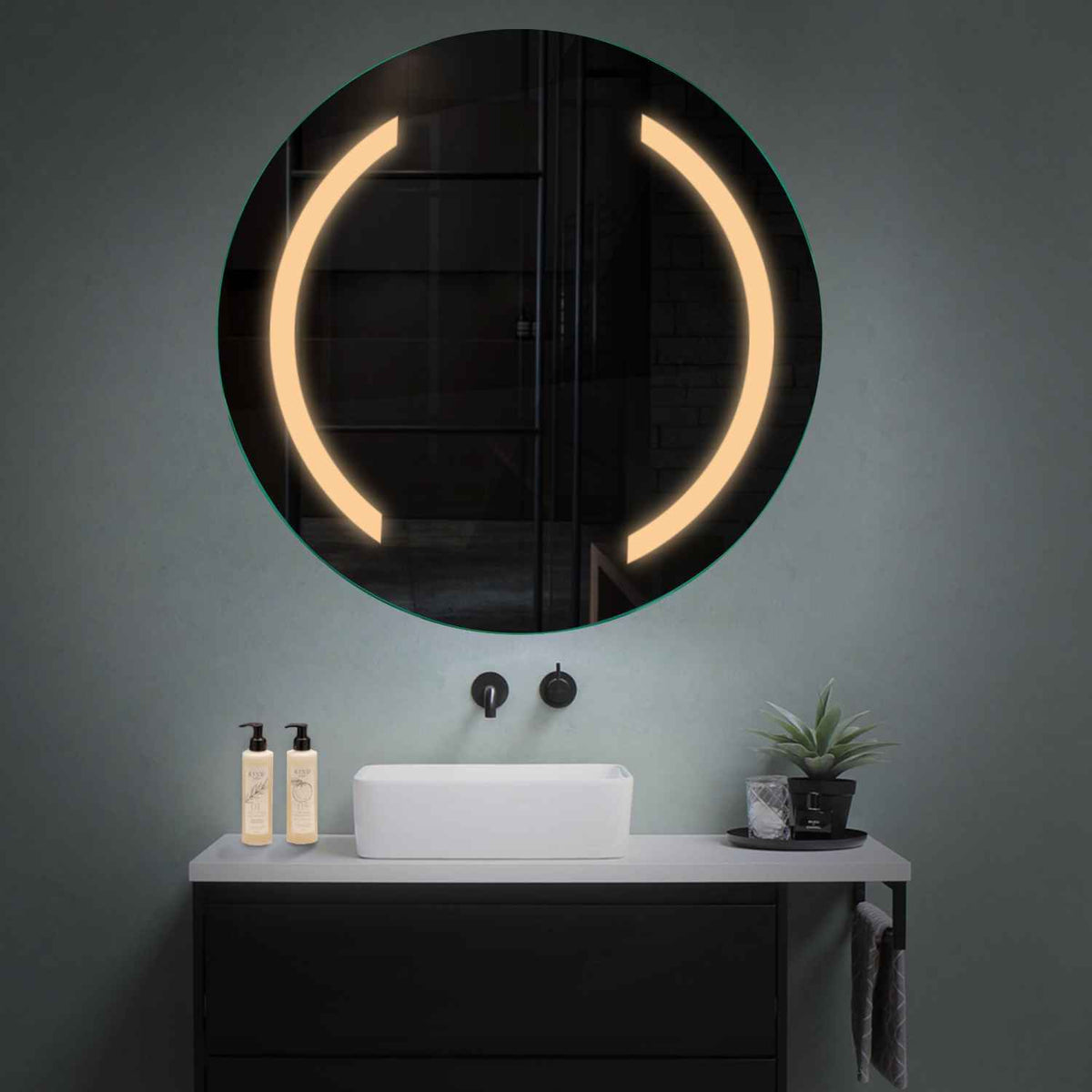 Oglinda LED Rotunda, Fara functii, LED 3000K Cald - Gama Salono Model 5