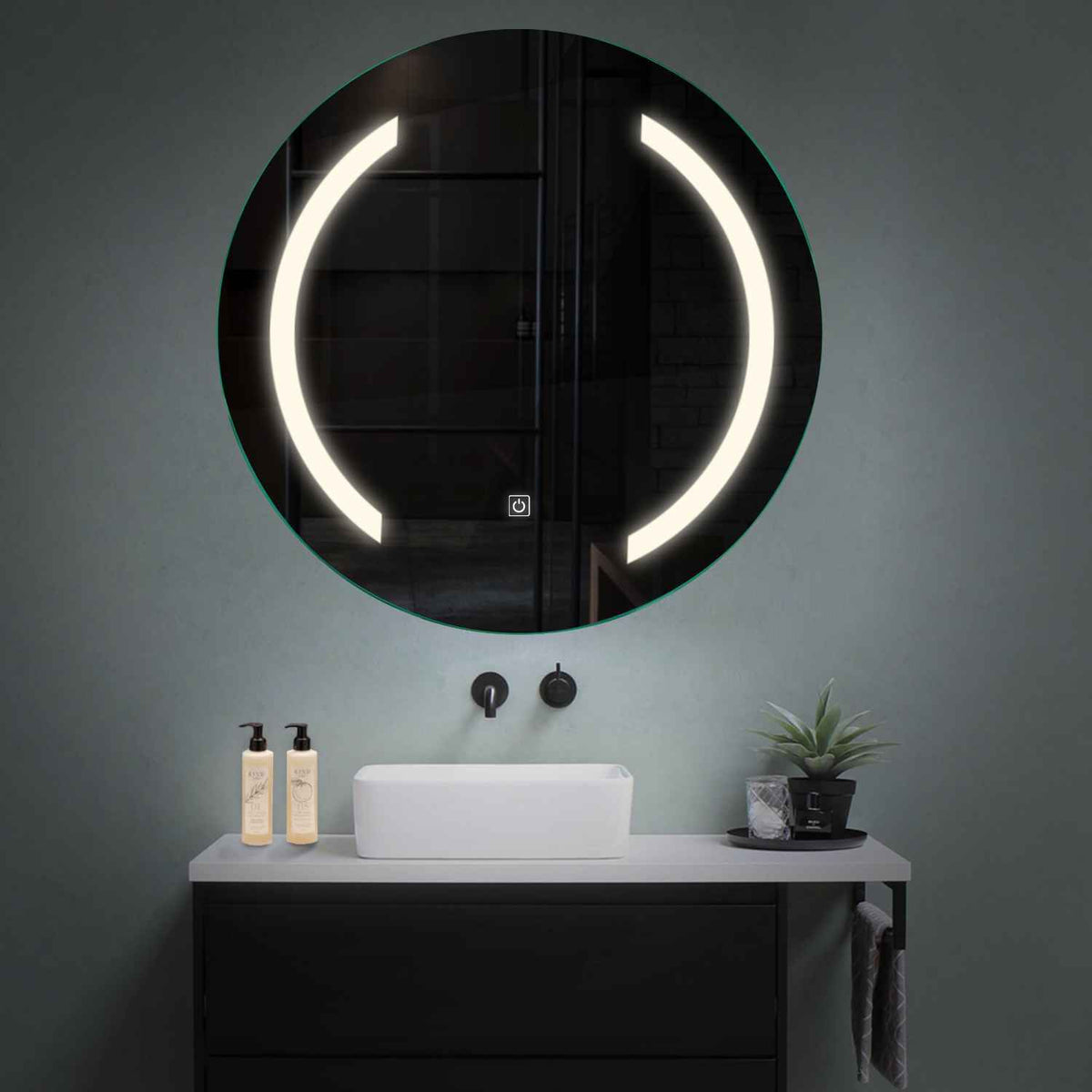 Oglinda LED Rotunda, Touch LED, Dimare, LED 4000K Neutru - Gama Salono Model 5